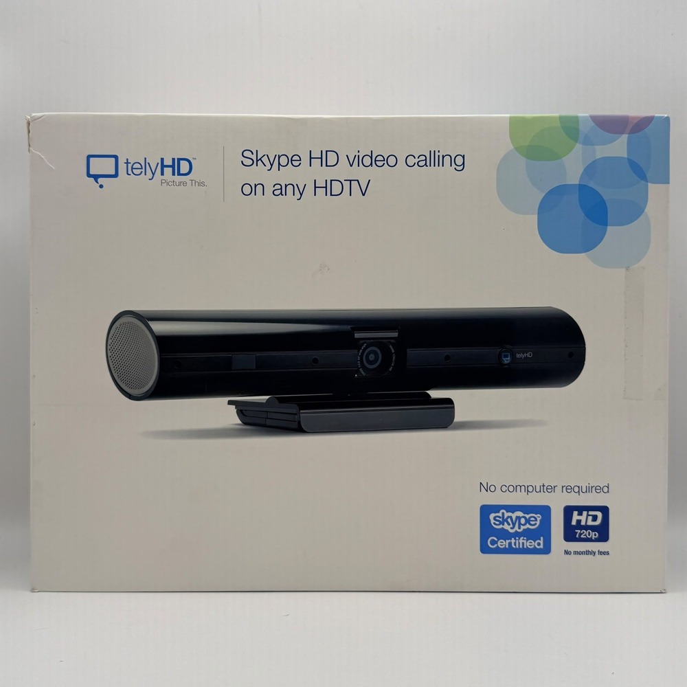 telyHD Skype HD Video Calling System for HDTV Black 720p No Computer Required